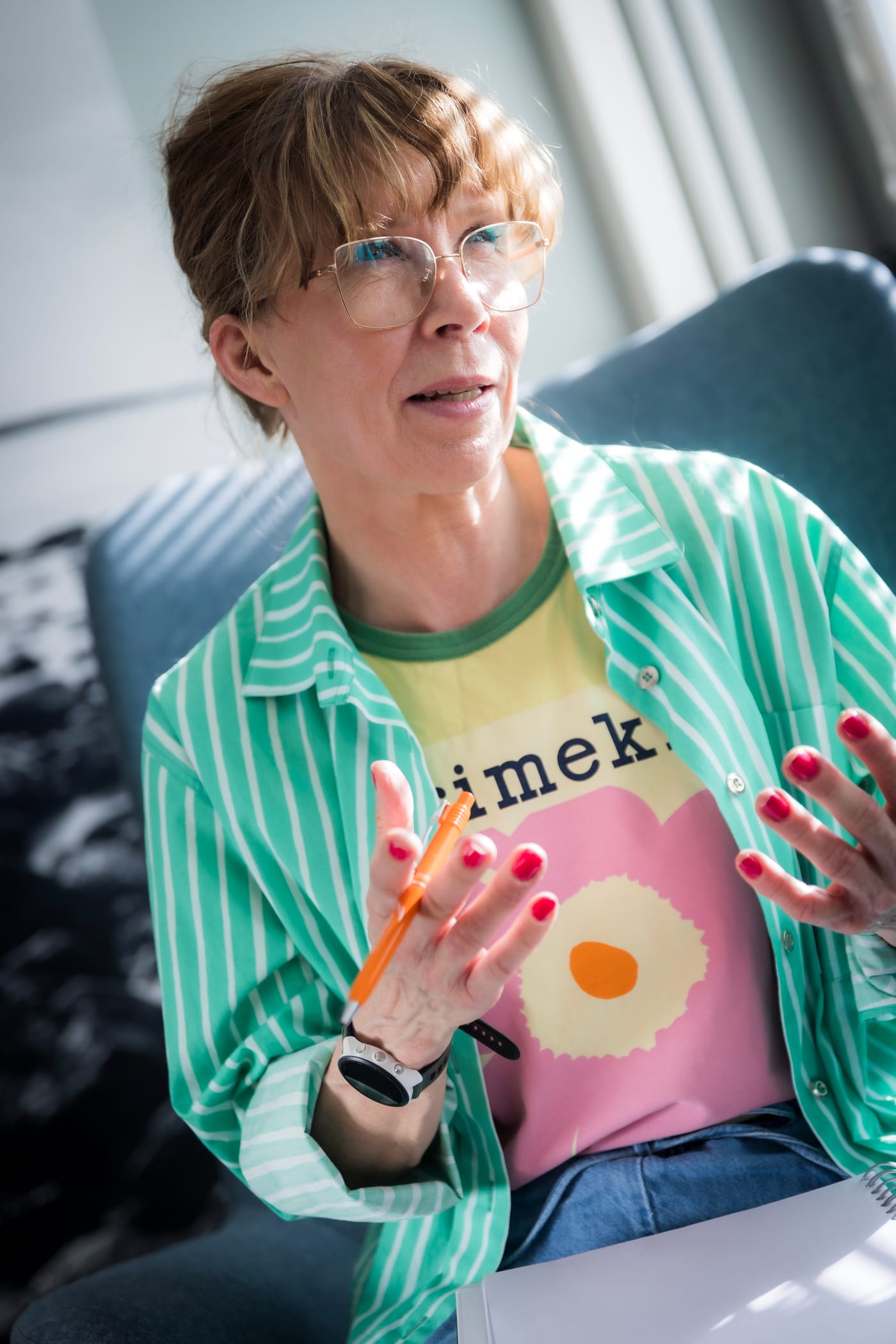 Maria Sundgren-Lillqvist i samtal i mottagningen